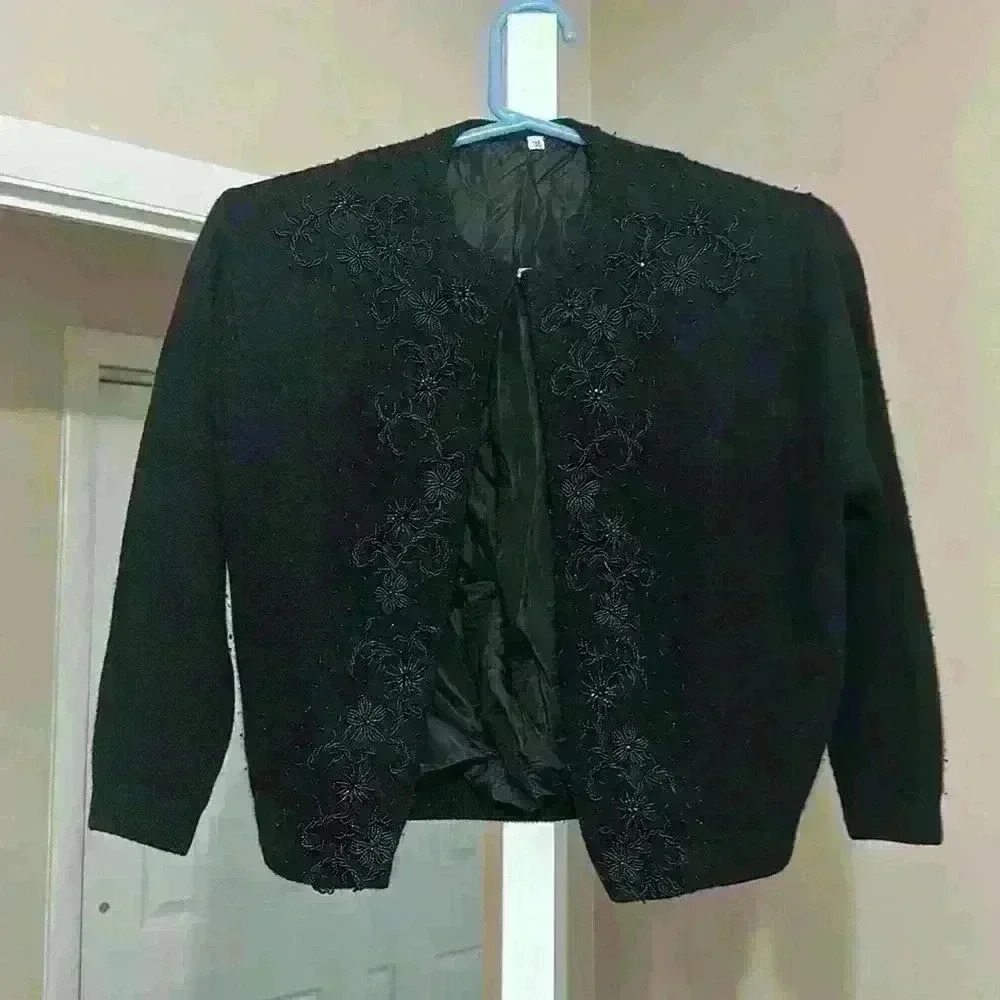 Vintage Beaded Cardigan with liner